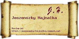 Jeszenszky Hajnalka névjegykártya