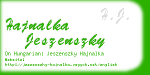 hajnalka jeszenszky business card